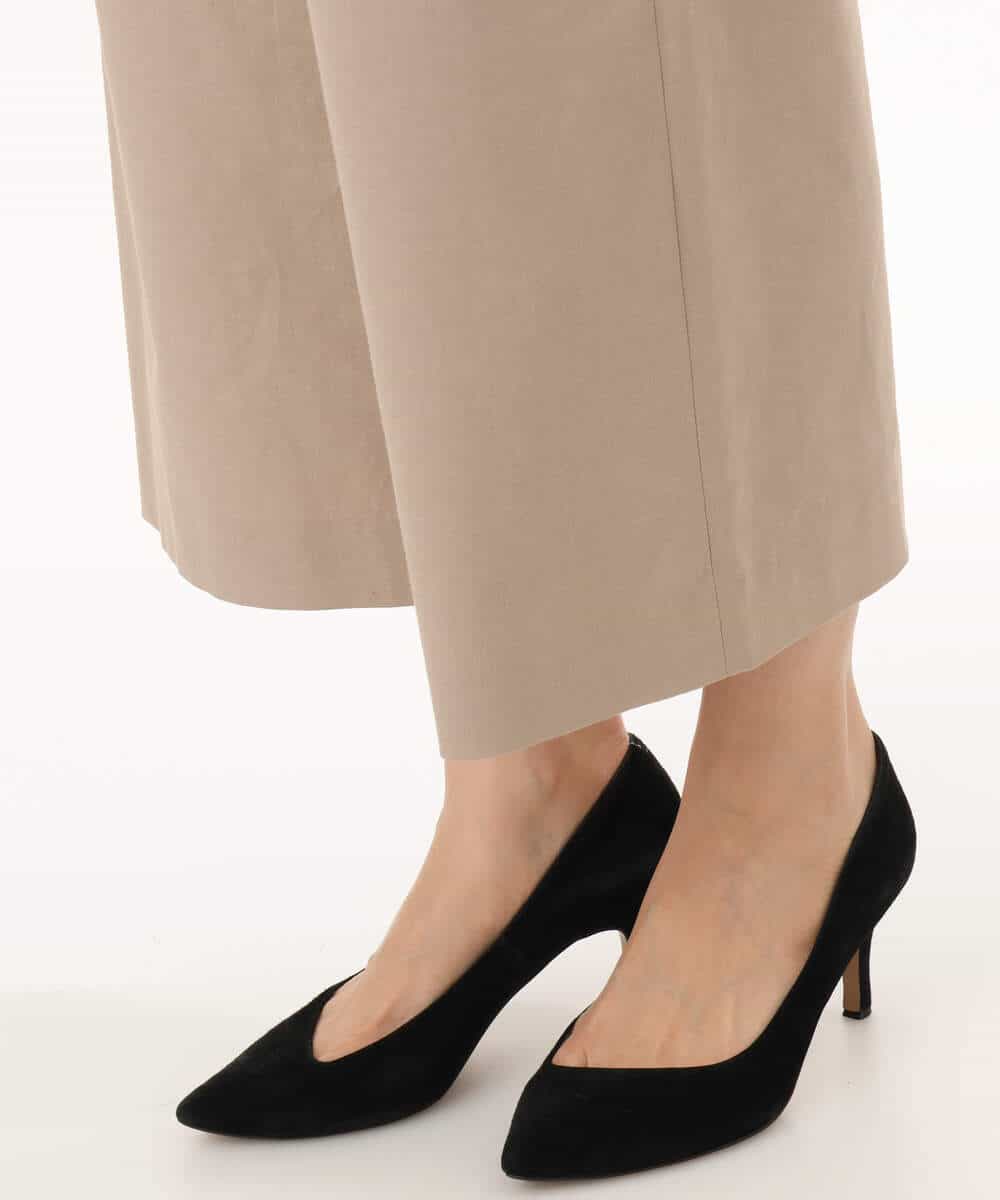 FKLGD72160 MK MICHEL KLEIN(MK ミッシェルクラン) [洗える]ナチュラルツイルワイドクロップドパンツ ベージュ