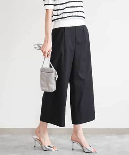 FKLGD72160 MK MICHEL KLEIN [洗える]ナチュラルツイルワイドクロップドパンツ