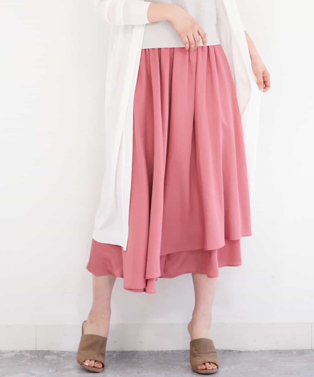 Mk Michel Klein Mk ミッシェルクラン 洗濯機で洗える ラップ風ギャザーガウチョパンツ イトキンオンラインストア