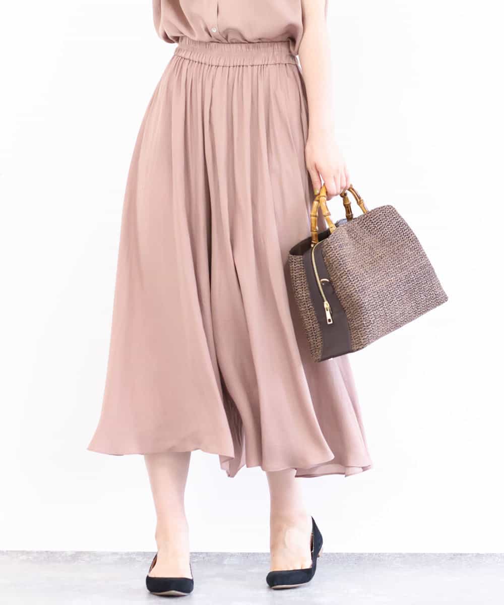 Mk Michel Klein Mk ミッシェルクラン 洗濯機で洗える サテン地ガウチョパンツ イトキンオンラインストア