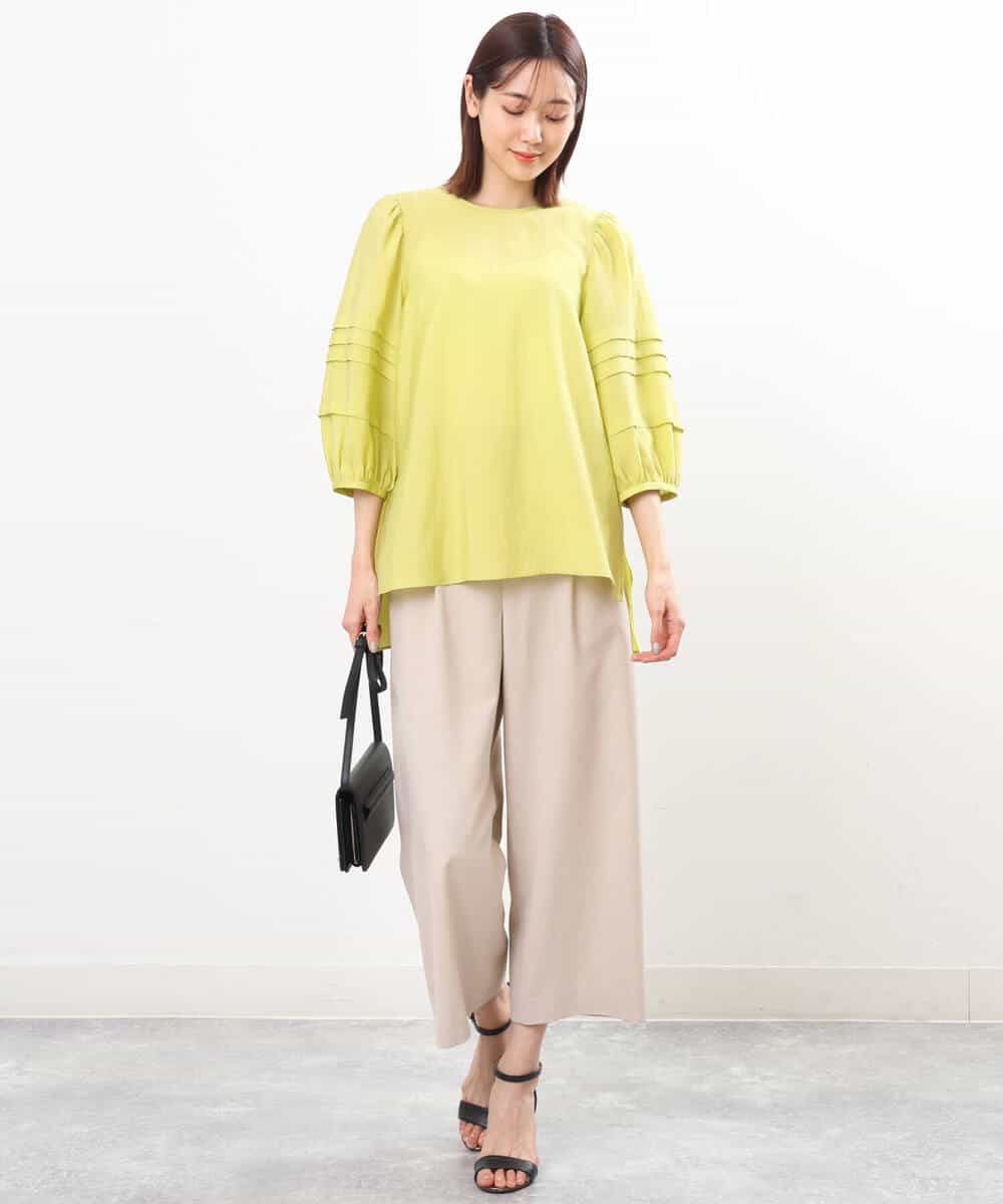 FKLGS33160 MK MICHEL KLEIN(MK ミッシェルクラン) ドライタッチ ワイドパンツ/洗える ベージュ