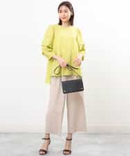 FKLGS33160 MK MICHEL KLEIN(MK ミッシェルクラン) ドライタッチ ワイドパンツ/洗える ベージュ