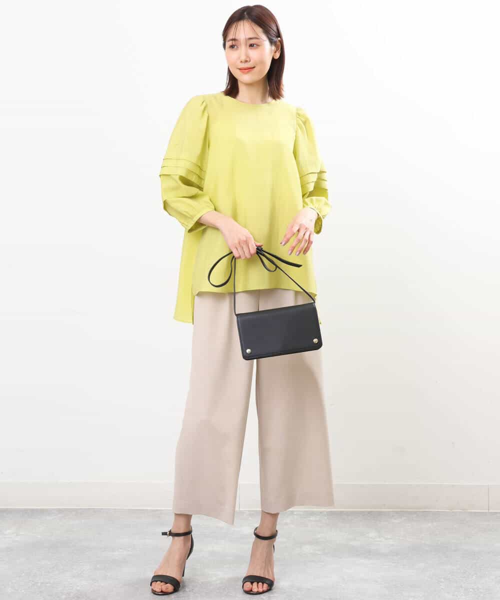 FKLGS33160 MK MICHEL KLEIN(MK ミッシェルクラン) ドライタッチ ワイドパンツ/洗える ベージュ