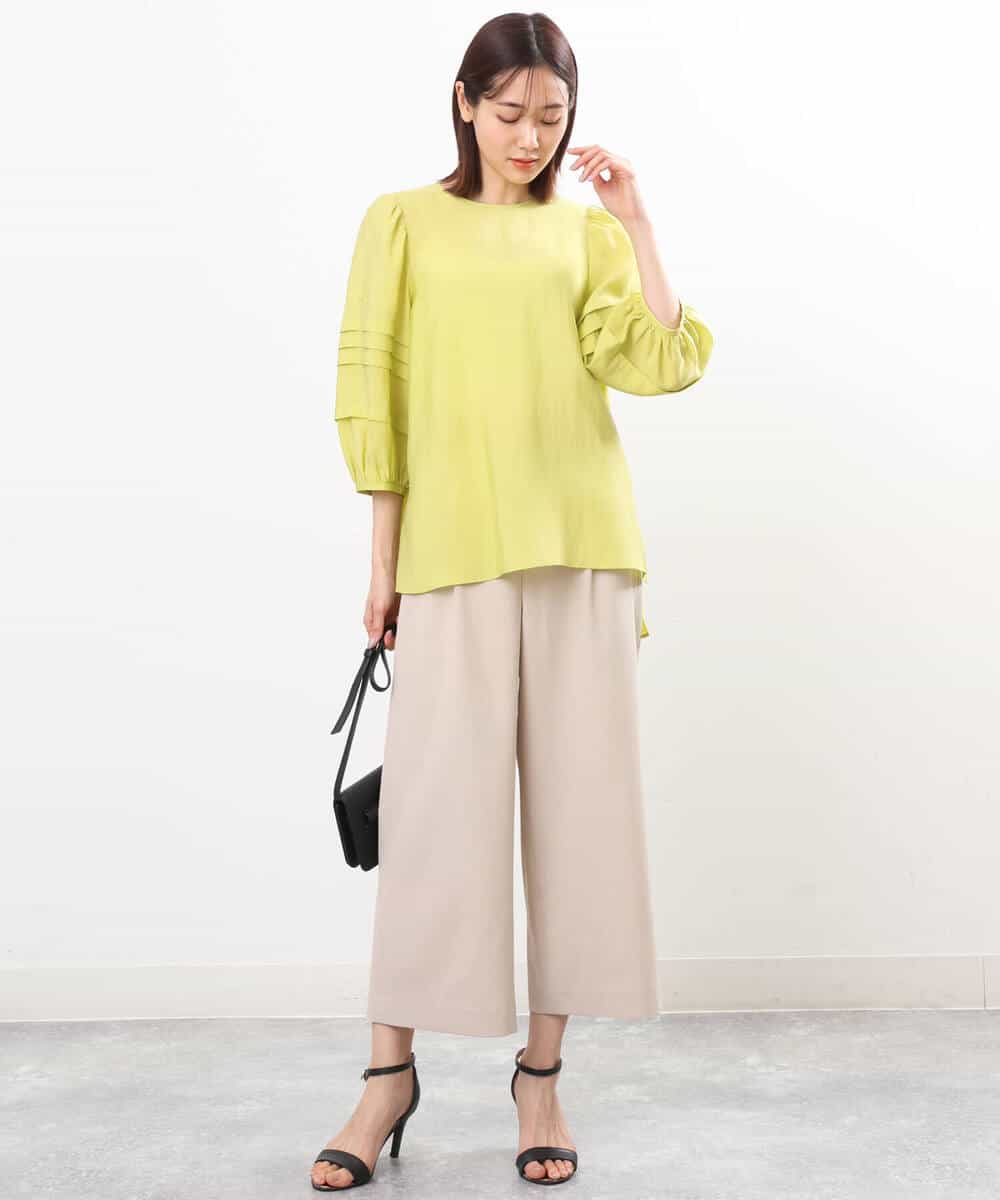 FKLGS33160 MK MICHEL KLEIN(MK ミッシェルクラン) ドライタッチ ワイドパンツ/洗える ベージュ
