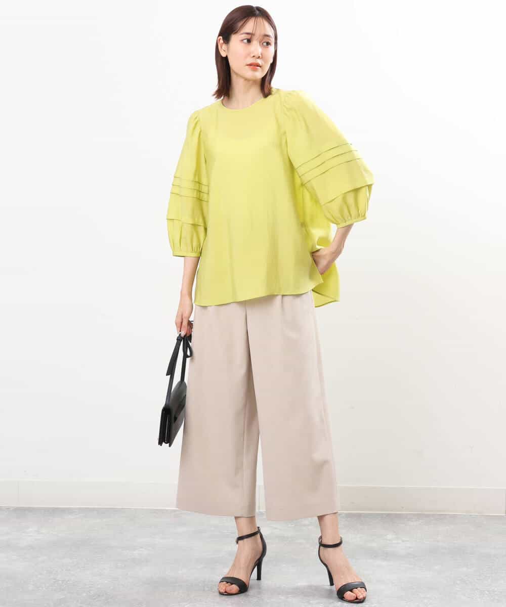 FKLGS33160 MK MICHEL KLEIN(MK ミッシェルクラン) ドライタッチ ワイドパンツ/洗える ベージュ