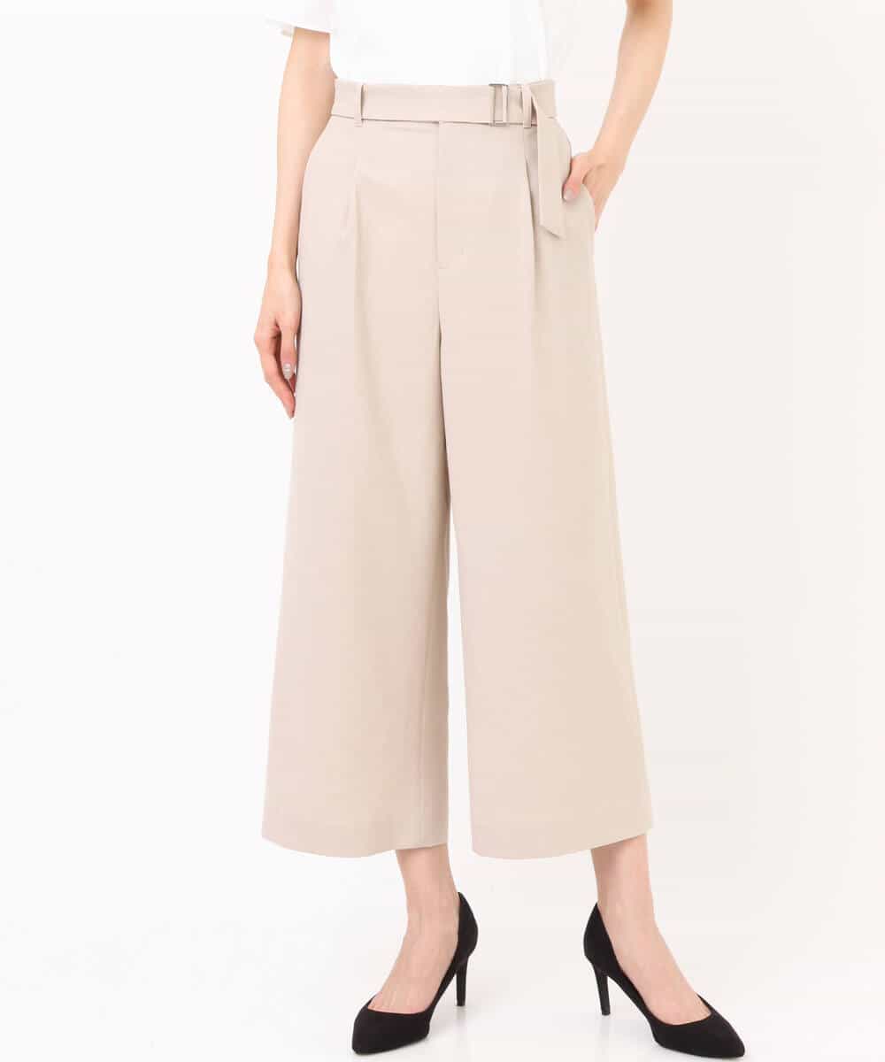 FKLGS33160 MK MICHEL KLEIN(MK ミッシェルクラン) ドライタッチ ワイドパンツ/洗える ベージュ