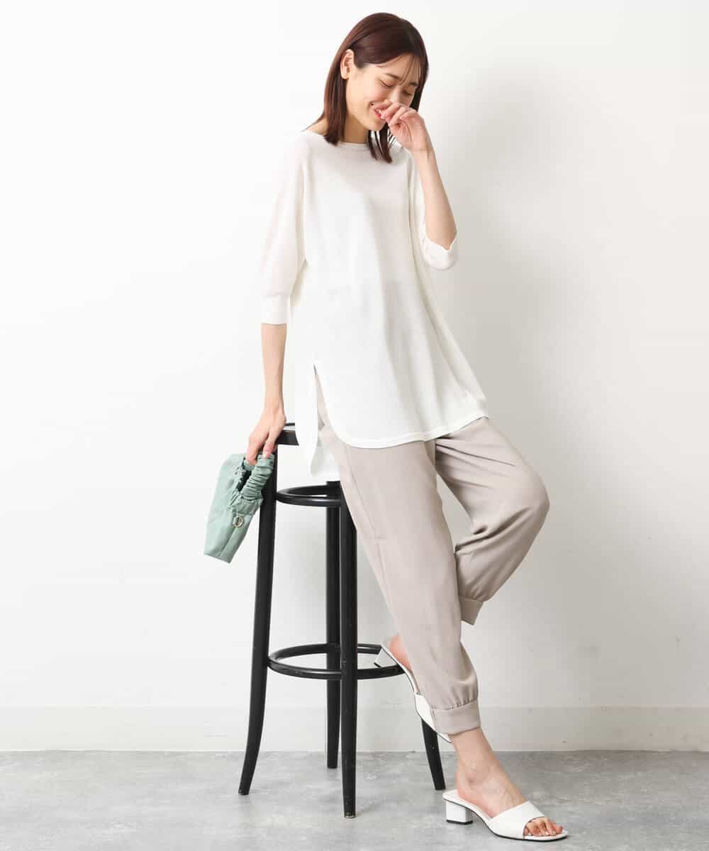 FKLGS41150 MK MICHEL KLEIN(MK ミッシェルクラン) ジョガーパンツ/UVカット/洗える ベージュ