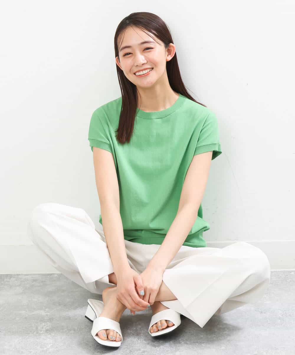 FKLGS50160 MK MICHEL KLEIN(MK ミッシェルクラン) ストレートワイドパンツ/洗える ホワイト