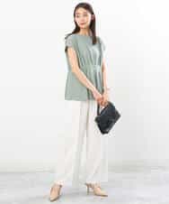 FKLGS50160 MK MICHEL KLEIN(MK ミッシェルクラン) ストレートワイドパンツ/洗える ホワイト
