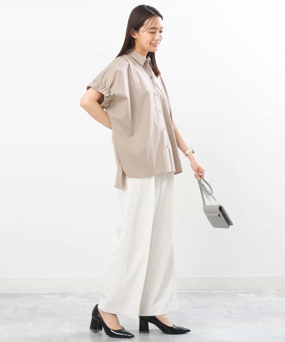 FKLGS50160 MK MICHEL KLEIN(MK ミッシェルクラン) ストレートワイドパンツ/洗える ホワイト