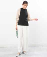 FKLGS50160 MK MICHEL KLEIN(MK ミッシェルクラン) ストレートワイドパンツ/洗える ホワイト