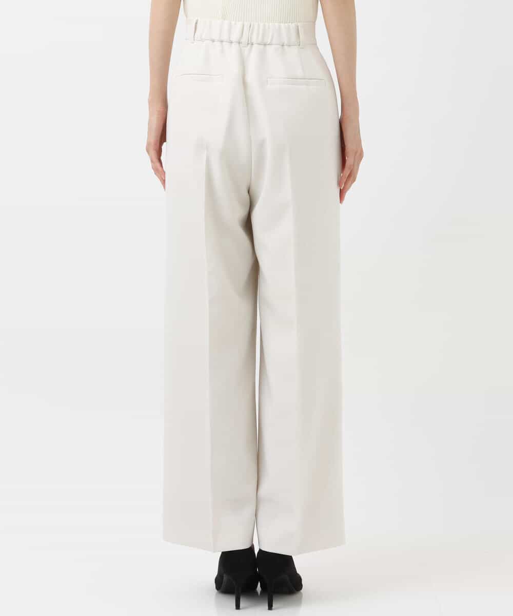 FKLGS50160 MK MICHEL KLEIN(MK ミッシェルクラン) ストレートワイドパンツ/洗える ホワイト
