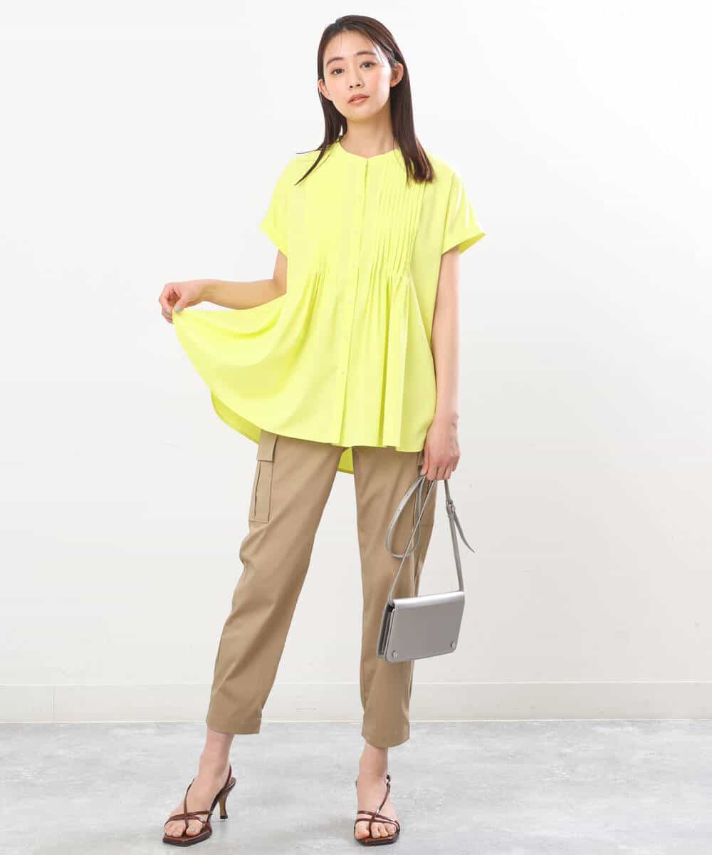 FKLGS56160 MK MICHEL KLEIN(MK ミッシェルクラン) 細身カーゴパンツ/洗える アイボリー