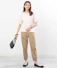 FKLGS56160 MK MICHEL KLEIN(MK ミッシェルクラン) 細身カーゴパンツ/洗える アイボリー