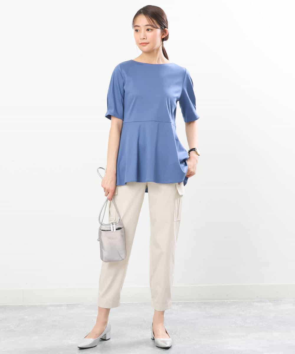 FKLGS56160 MK MICHEL KLEIN(MK ミッシェルクラン) 細身カーゴパンツ/洗える アイボリー