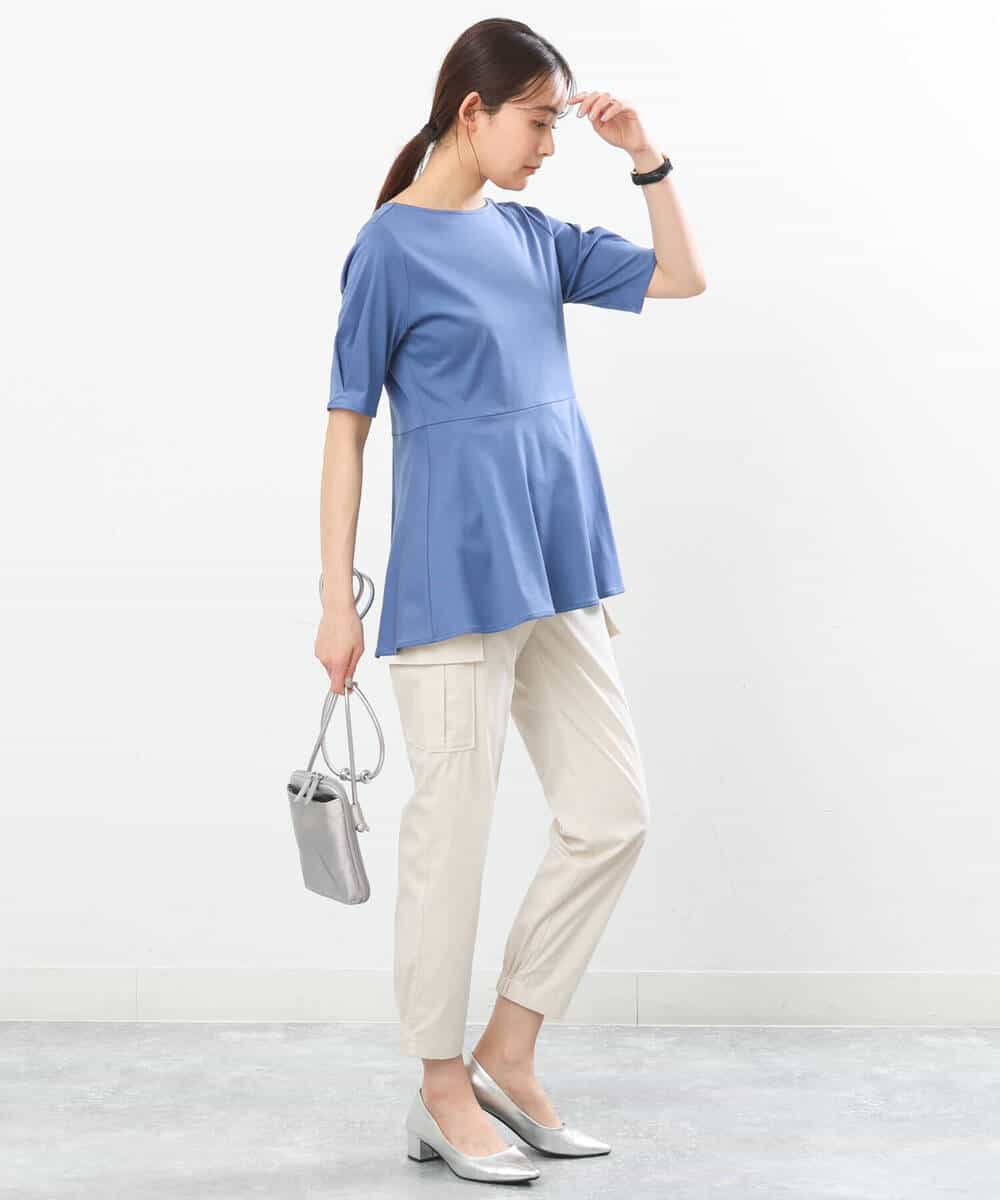 FKLGS56160 MK MICHEL KLEIN(MK ミッシェルクラン) 細身カーゴパンツ/洗える アイボリー