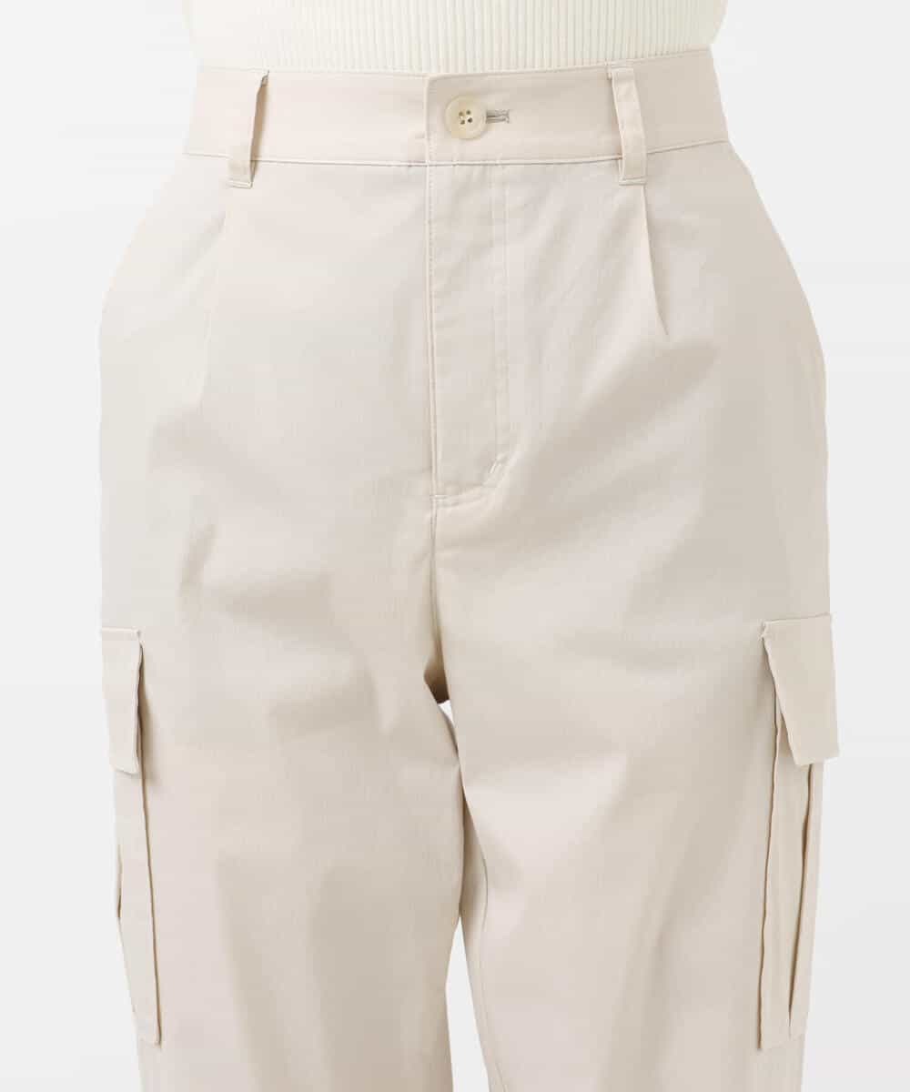 FKLGS56160 MK MICHEL KLEIN(MK ミッシェルクラン) 細身カーゴパンツ/洗える アイボリー