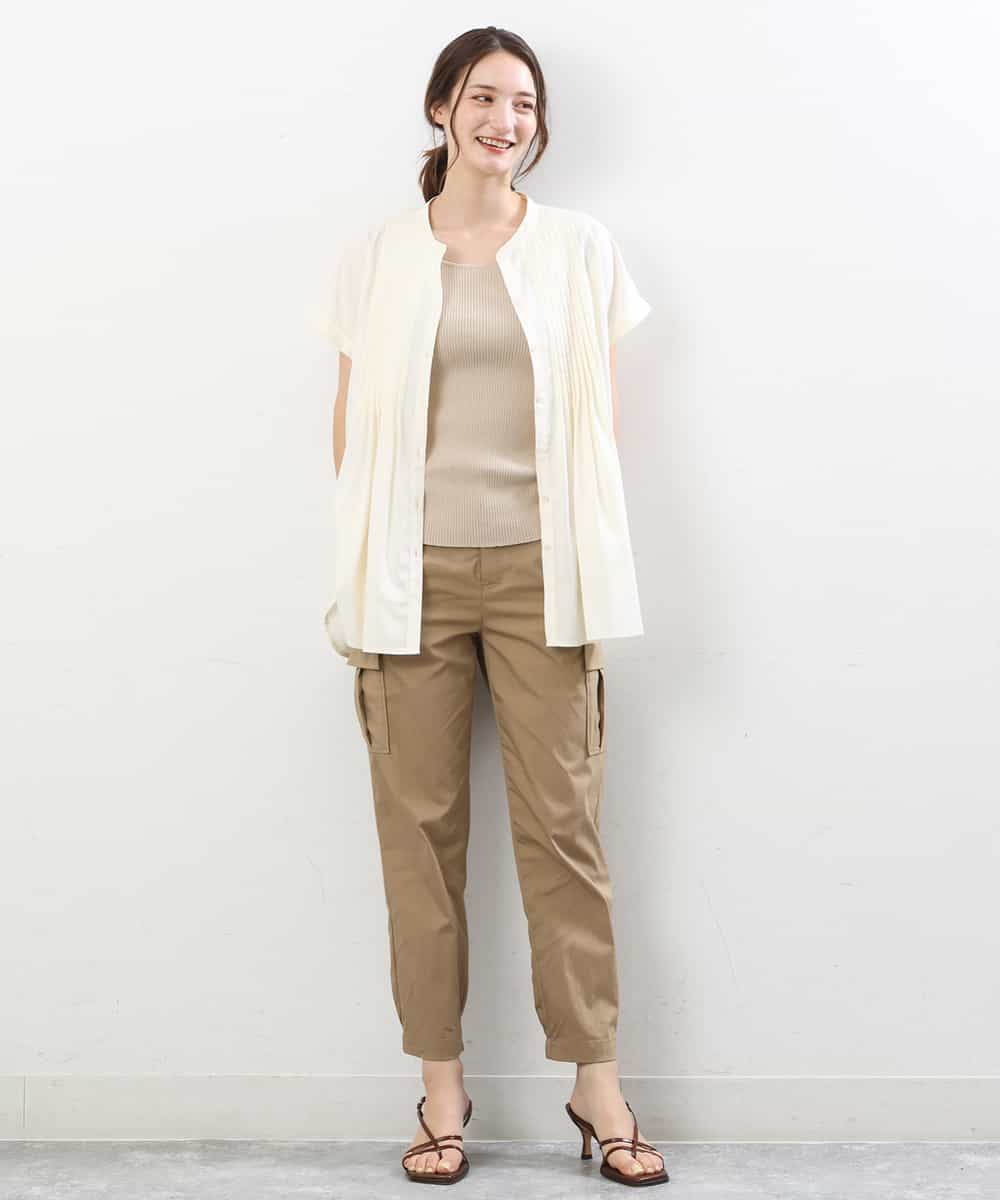 FKLGS56160 MK MICHEL KLEIN(MK ミッシェルクラン) 細身カーゴパンツ/洗える アイボリー