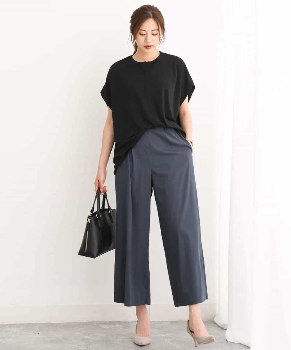 FKLGU52150 MK MICHEL KLEIN(MK ミッシェルクラン) リラクシーワイドパンツ/洗える ブラウン