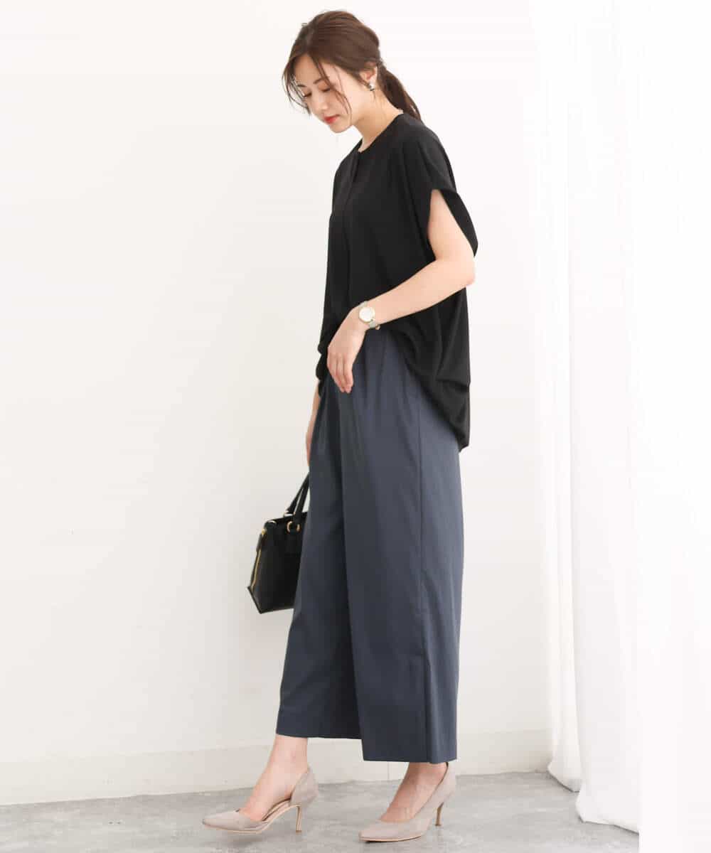 FKLGU52150 MK MICHEL KLEIN(MK ミッシェルクラン) リラクシーワイドパンツ/洗える ブラウン