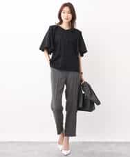 FKLGV58150 MK MICHEL KLEIN(MK ミッシェルクラン) ストレッチテーパードパンツ/UVカット/接触冷感/セットアップ対応/洗える ベージュ