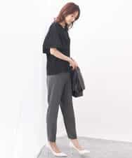 FKLGV58150 MK MICHEL KLEIN(MK ミッシェルクラン) ストレッチテーパードパンツ/UVカット/接触冷感/セットアップ対応/洗える ベージュ