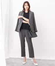 FKLGV58150 MK MICHEL KLEIN(MK ミッシェルクラン) ストレッチテーパードパンツ/UVカット/接触冷感/セットアップ対応/洗える ベージュ