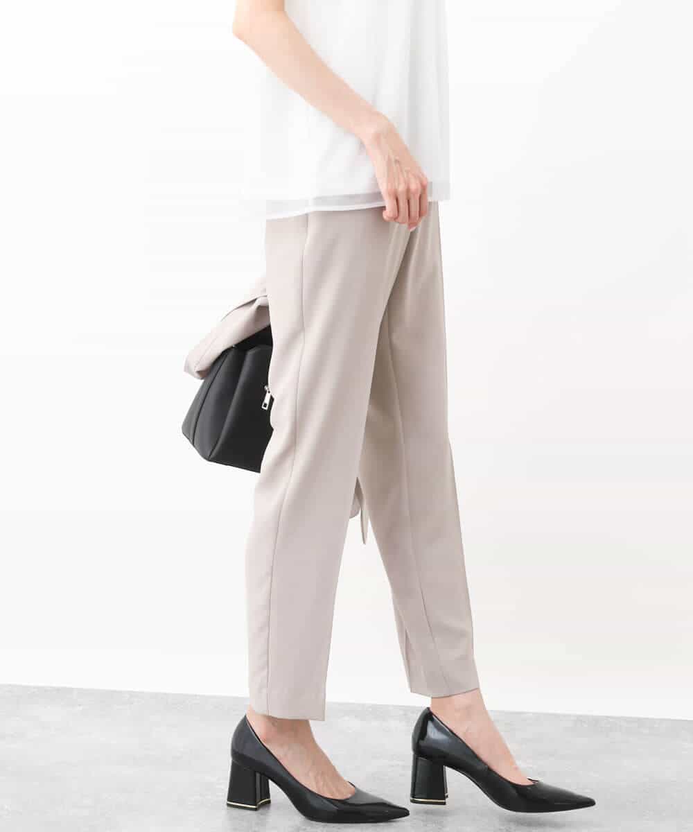 FKLGV58150 MK MICHEL KLEIN(MK ミッシェルクラン) ストレッチテーパードパンツ/UVカット/接触冷感/セットアップ対応/洗える ベージュ