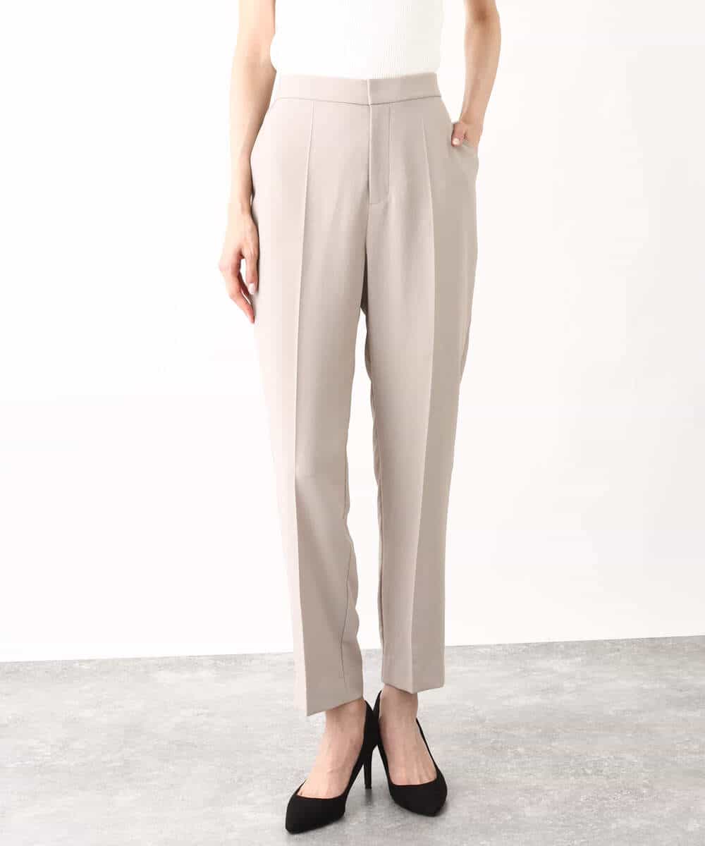 FKLGV58150 MK MICHEL KLEIN(MK ミッシェルクラン) ストレッチテーパードパンツ/UVカット/接触冷感/セットアップ対応/洗える ベージュ