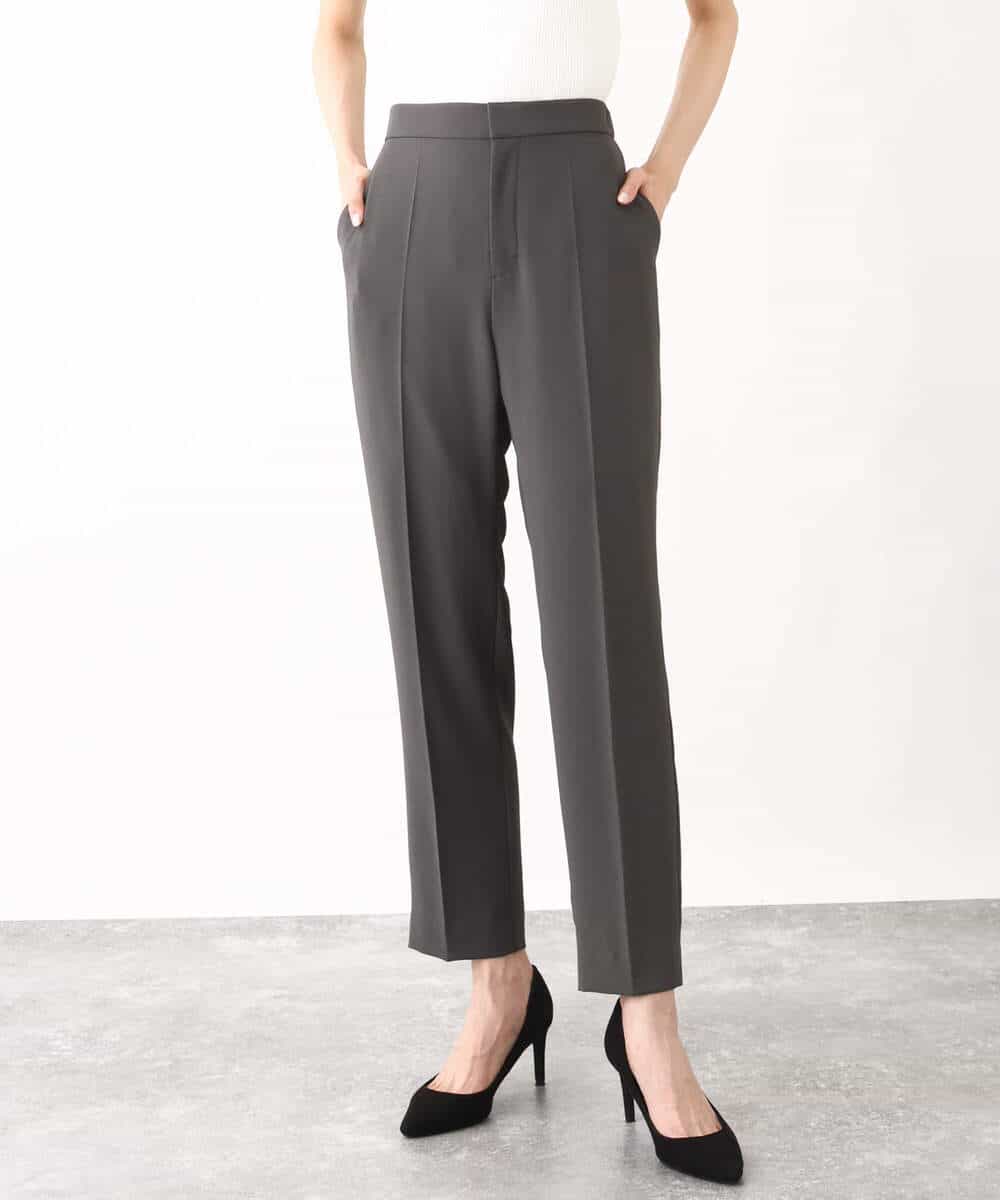 FKLGV58150 MK MICHEL KLEIN(MK ミッシェルクラン) ストレッチテーパードパンツ/UVカット/接触冷感/セットアップ対応/洗える ベージュ