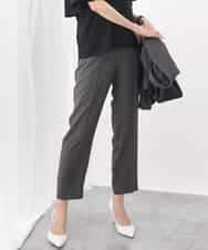 FKLGV58150 MK MICHEL KLEIN(MK ミッシェルクラン) ストレッチテーパードパンツ/UVカット/接触冷感/セットアップ対応/洗える ダークグレー