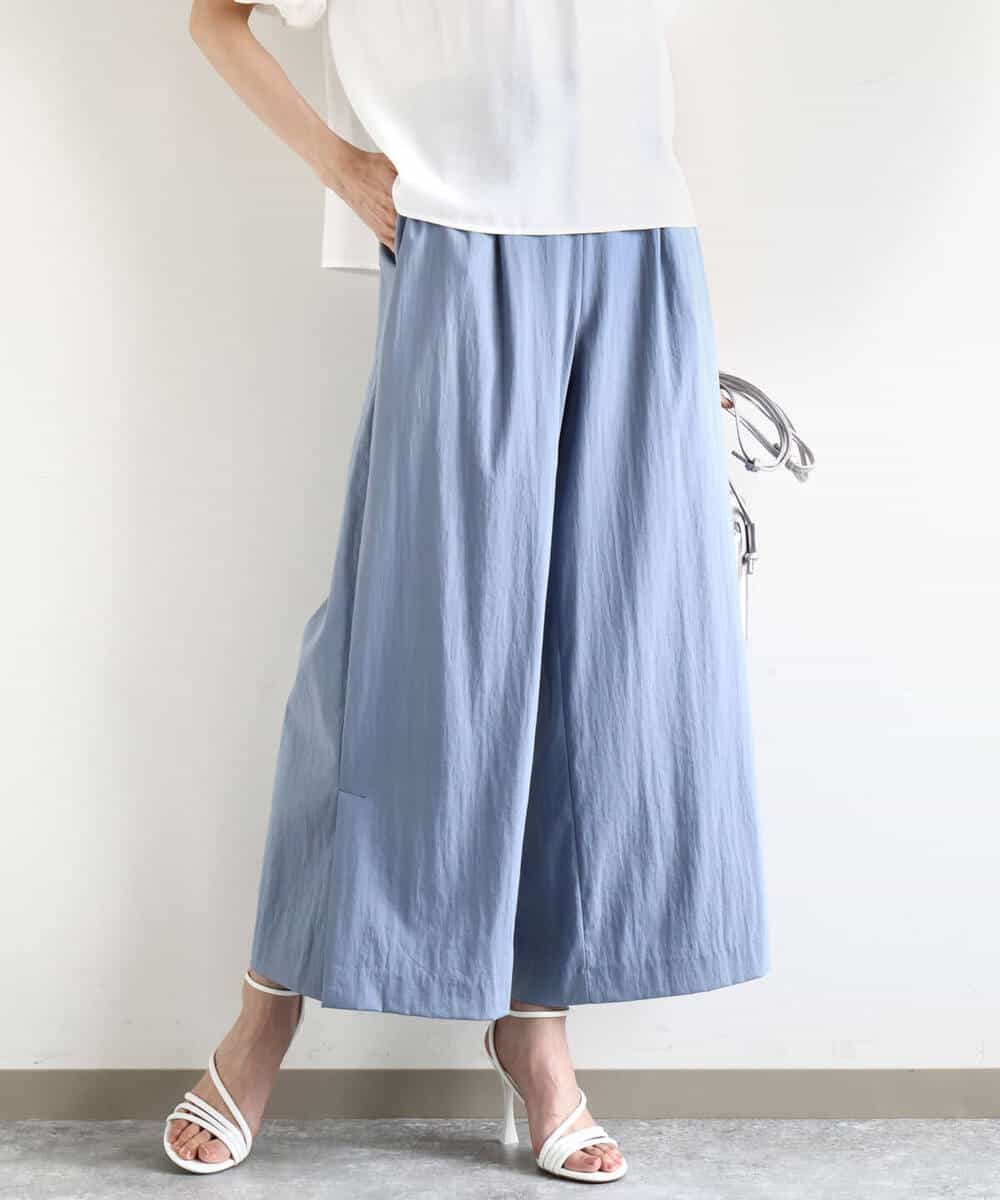 FKLHA62150 MK MICHEL KLEIN(MK ミッシェルクラン) リラクシーワイドパンツ/UVカット/接触冷感/洗える ベージュ