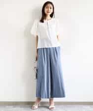 FKLHA62150 MK MICHEL KLEIN(MK ミッシェルクラン) リラクシーワイドパンツ/UVカット/接触冷感/洗える ベージュ