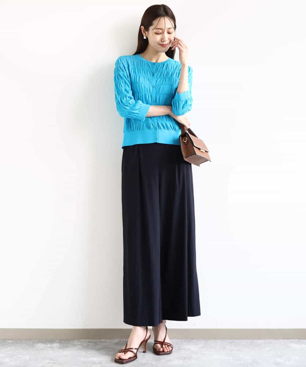 FKLHA62150 MK MICHEL KLEIN(MK ミッシェルクラン) リラクシーワイドパンツ/UVカット/接触冷感/洗える ベージュ