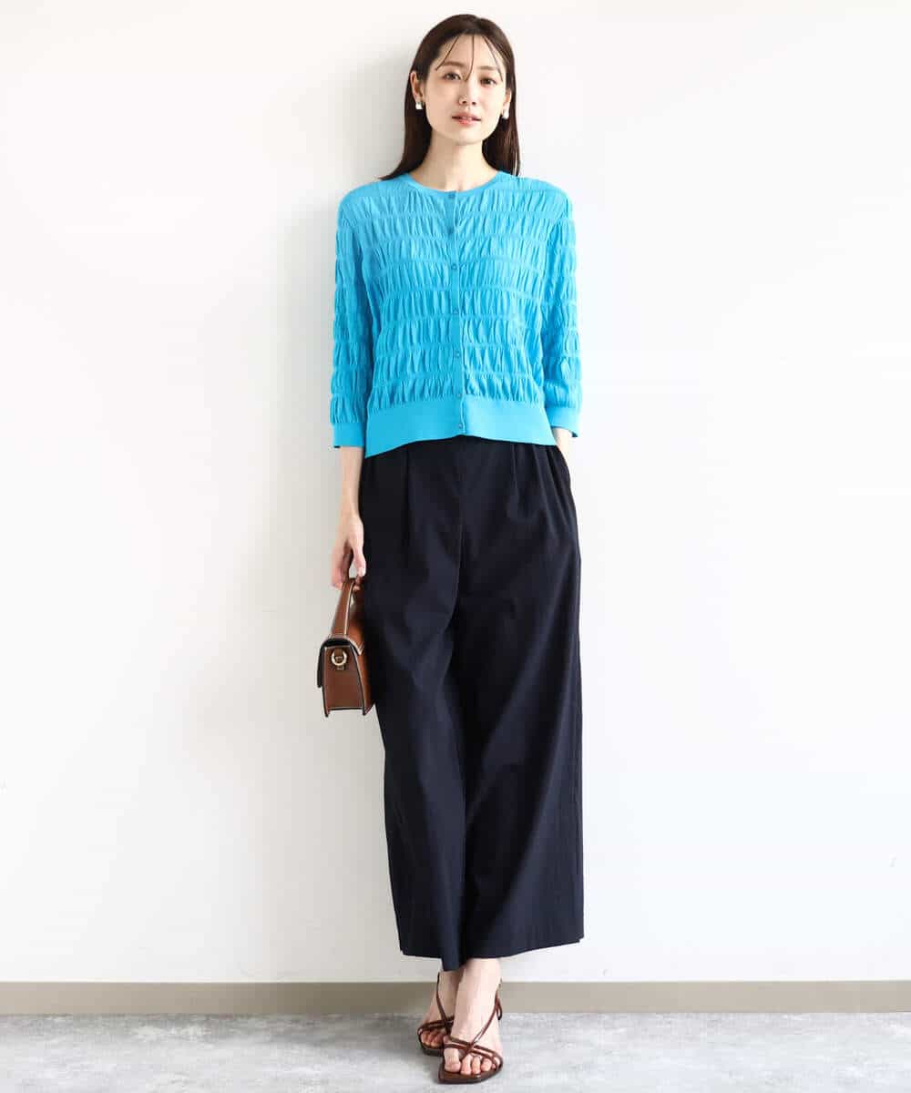 FKLHA62150 MK MICHEL KLEIN(MK ミッシェルクラン) リラクシーワイドパンツ/UVカット/接触冷感/洗える ベージュ
