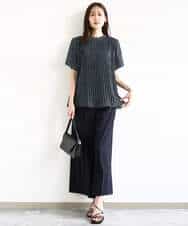 FKLHA62150 MK MICHEL KLEIN(MK ミッシェルクラン) リラクシーワイドパンツ/UVカット/接触冷感/洗える ベージュ