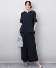 FKLHA62150 MK MICHEL KLEIN(MK ミッシェルクラン) リラクシーワイドパンツ/UVカット/接触冷感/洗える ベージュ