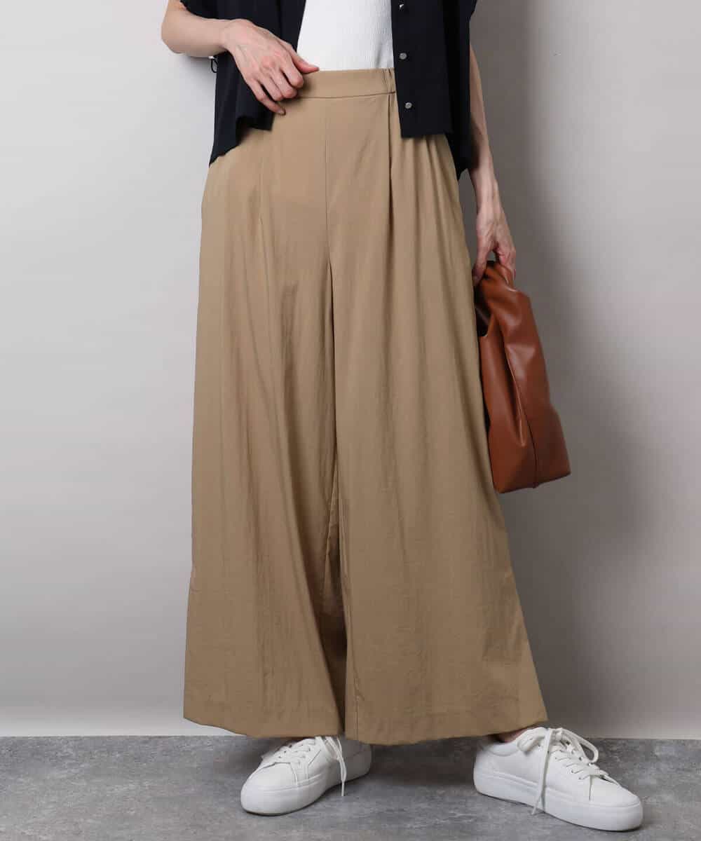 FKLHA62150 MK MICHEL KLEIN(MK ミッシェルクラン) リラクシーワイドパンツ/UVカット/接触冷感/洗える ベージュ