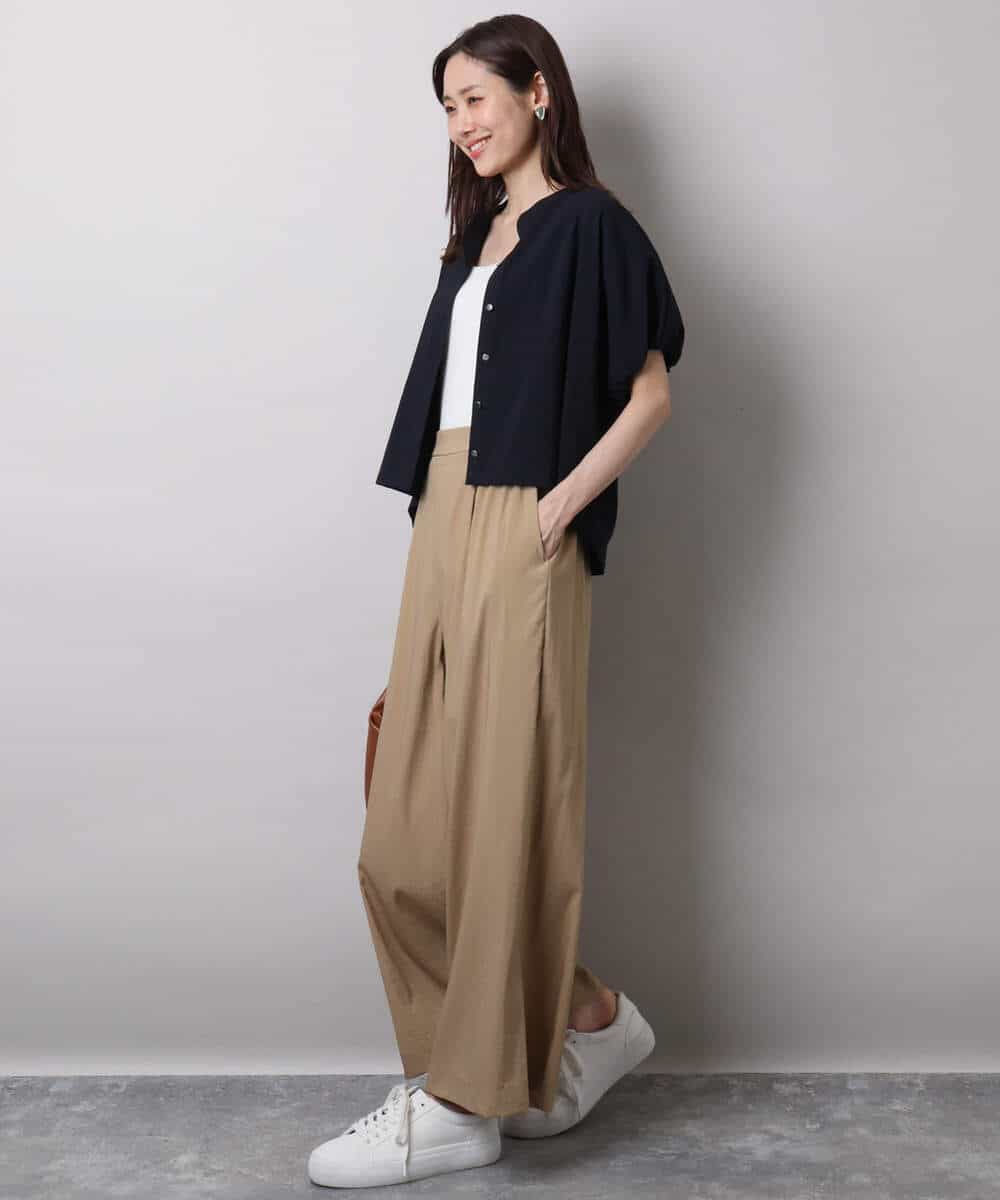 FKLHA62150 MK MICHEL KLEIN(MK ミッシェルクラン) リラクシーワイドパンツ/UVカット/接触冷感/洗える ベージュ