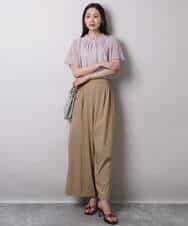 FKLHA62150 MK MICHEL KLEIN(MK ミッシェルクラン) リラクシーワイドパンツ/UVカット/接触冷感/洗える ベージュ