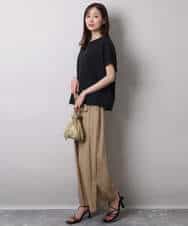 FKLHA62150 MK MICHEL KLEIN(MK ミッシェルクラン) リラクシーワイドパンツ/UVカット/接触冷感/洗える ベージュ