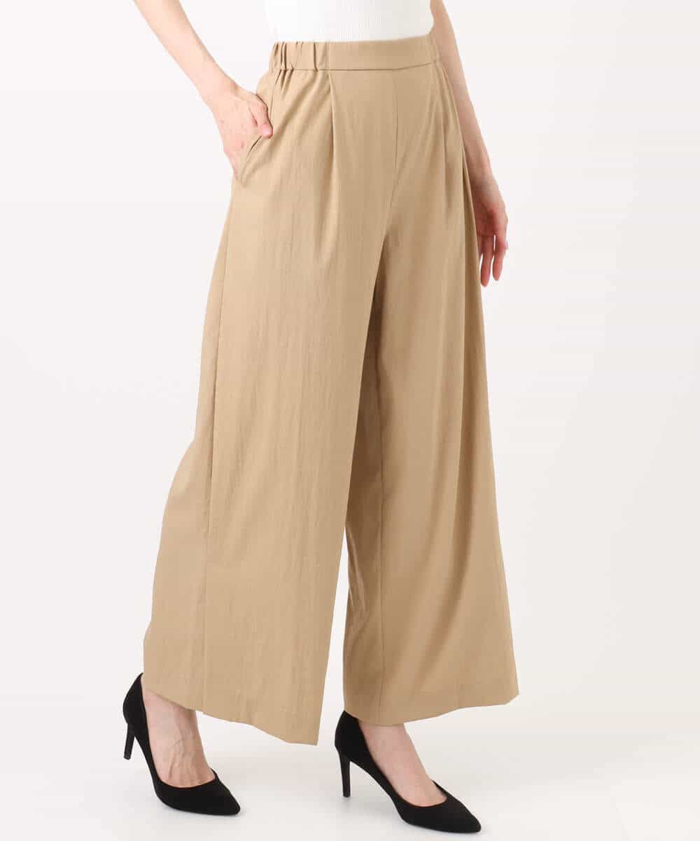 FKLHA62150 MK MICHEL KLEIN(MK ミッシェルクラン) リラクシーワイドパンツ/UVカット/接触冷感/洗える ベージュ