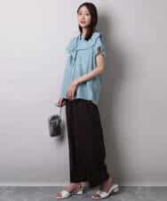 FKLHA68160 MK MICHEL KLEIN(MK ミッシェルクラン) 2タックワイドパンツ/洗える ベージュ