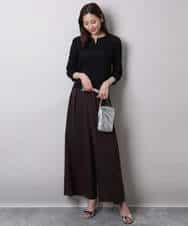 FKLHA68160 MK MICHEL KLEIN(MK ミッシェルクラン) 2タックワイドパンツ/洗える ベージュ