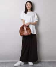 FKLHA68160 MK MICHEL KLEIN(MK ミッシェルクラン) 2タックワイドパンツ/洗える ベージュ