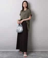 FKLHA68160 MK MICHEL KLEIN(MK ミッシェルクラン) 2タックワイドパンツ/洗える ベージュ