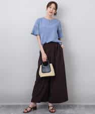 FKLHA68160 MK MICHEL KLEIN(MK ミッシェルクラン) 2タックワイドパンツ/洗える ベージュ