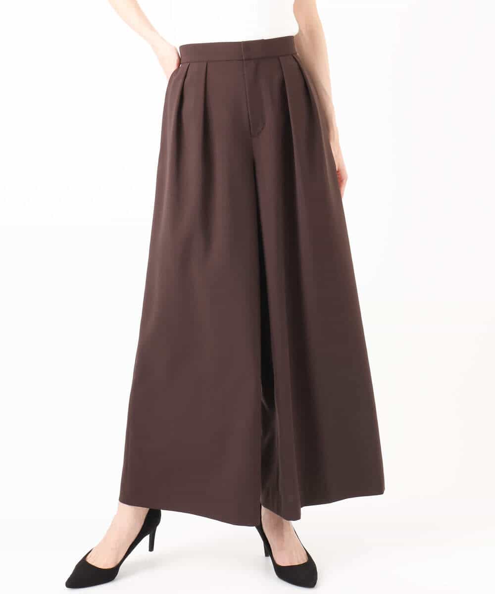 FKLHA68160 MK MICHEL KLEIN(MK ミッシェルクラン) 2タックワイドパンツ/洗える ベージュ