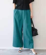 FKLHD60150 MK MICHEL KLEIN(MK ミッシェルクラン) [接触冷感/洗える]リラクシーワイドパンツ グリーン