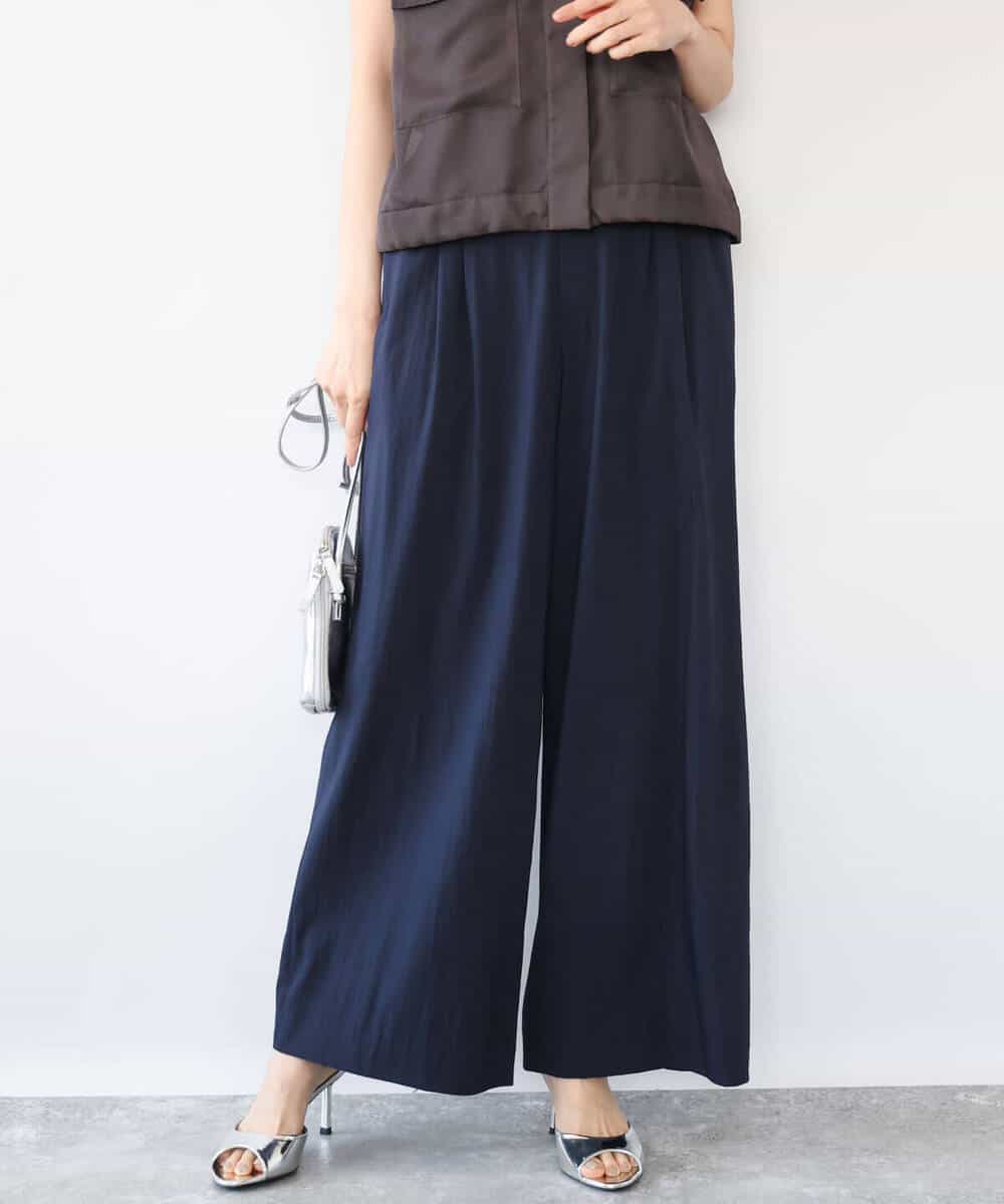 FKLHD60150 MK MICHEL KLEIN(MK ミッシェルクラン) [接触冷感/洗える]リラクシーワイドパンツ ベージュ